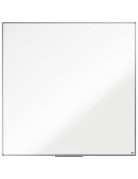 Nobo Essence Tableau Magnetica de Acier 1200x1200mm - Marco de Aluminium Anodizado - Bandeja Pour Feutres - Couleur Blanc