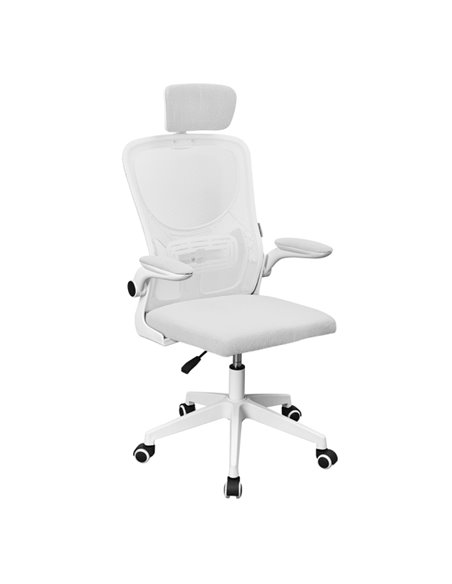 Mars Gaming MGC-ERGOPLUS Silla de Bureau Ergonomica - Reposacabezas, Support Lumbar et Reposabrazos Réglable - Malla Respirant -