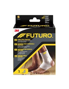 Futuro Comfort Tobillera - Taille S (25.4 - 31.8cm) - Respirant - Élastique - Couleur Gris