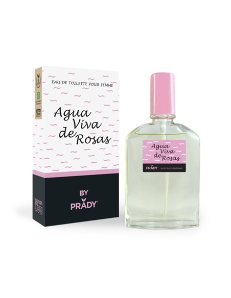 Prady Colonia de Mujer Eau Viva de Rosas - Flacon de 90 ml - Spray pulvérisateur