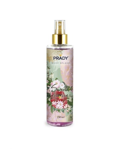 Prady Body Splash Sweet Licorice - Flacon de 250 ml - Spray pulvérisateur