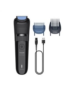 Philips Recortadora de Barba Sans fil - Autonomie jusqu'à 60min - Cuchillas Autoafilables - Rechargeable - Acier Inoxydable - Co