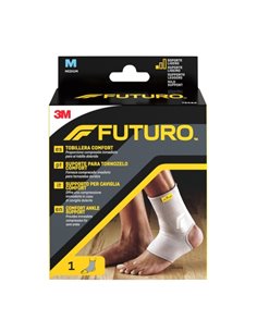 Futuro Comfort Tobillera - Taille M (31.8 - 38.1cm) - Respirant - Élastique - Couleur Gris