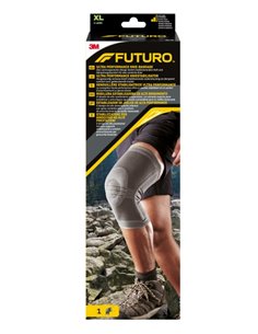 Futuro Rodillera - Taille XL - Estabilizadora - Usage de Alto Rendimiento - Respirant - Élastique - Couleur Gris