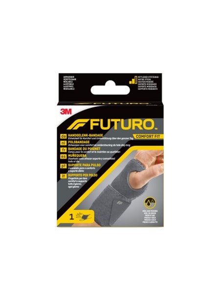 Futuro Comfort Support Pour Mano - Réglable - Respirant - Élastique - Couleur Gris