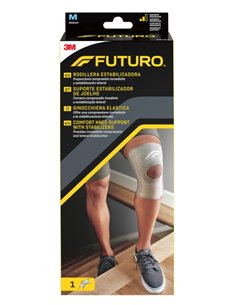 Futuro Rodillera - Taille M (36.8 - 43.2cm) - Estabilizadora - Respirant - Élastique - Couleur Gris