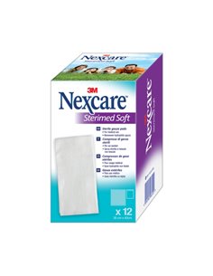 Nexcare Sterimed Pack de 12 Compresas de Gasa No Tejida - 36x40cm - Esteril - Transpirables - Hipoalergenicas - Couleur Blanc