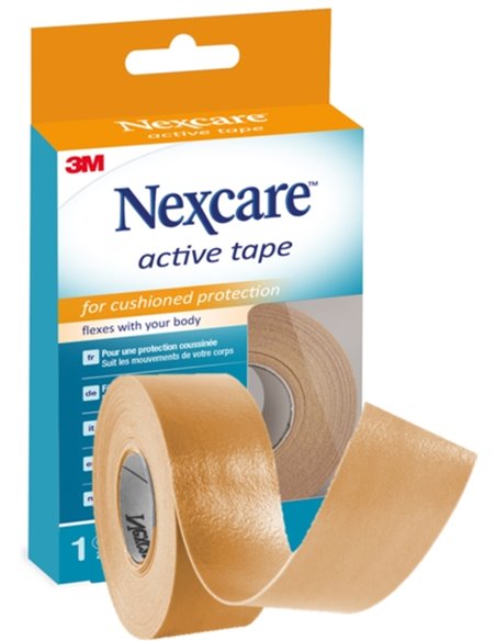 Nexcare Active Tape Ruban Pour Protection et Prevencion de Ampollas - 2.5cm x 4.5m - Respirant - Couleur Marron