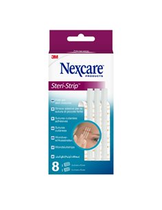 Nexcare Steri-Strip Pack de 8 Suturas Cutaneas Surtidas - Adhesivas - Respirant - Couleur Blanc
