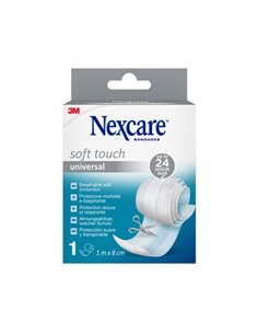 Nexcare Universal Flexible Textile Aposito Pour Cortar - 1m x 8cm - Respirant - Toucher agréable - Couleur Blanc