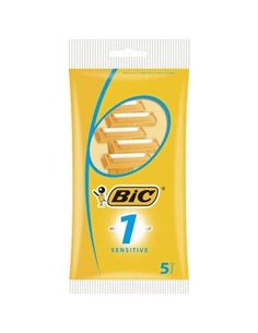 Bic Sensitive 1 Pack de 5 Maquinillas de Afeitar Desechables de 1 Feuille