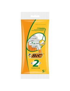 Bic Sensitive 2 Pack de 5 Maquinillas de Afeitar Desechables de 2 Feuilles