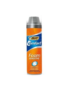 Bic Foam Sensitive Comfort Espuma de Afeitar - Facile de Aplicar - Contiene Aloe Vera - Capacité 250ml