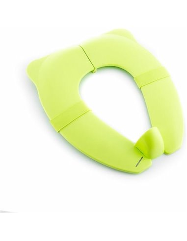 Innovagoods Foltry Reductor de Inodoro Pliable - Antisalpicaduras - Antidérapant - Facile Nettoyage - 29x6x34cm - Couleur Vert