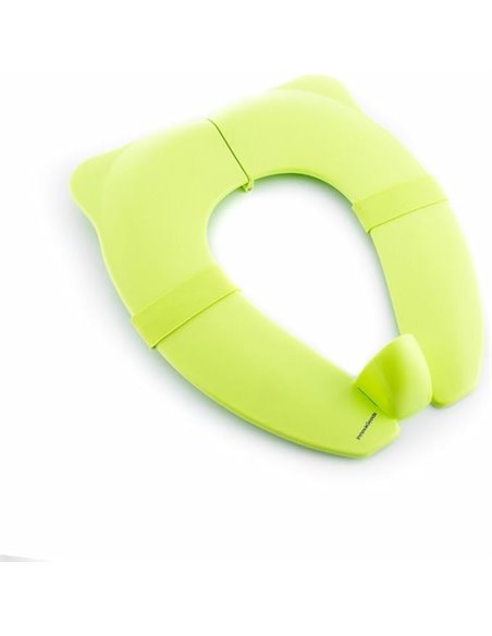 Innovagoods Foltry Reductor de Inodoro Pliable - Antisalpicaduras - Antidérapant - Facile Nettoyage - 29x6x34cm - Couleur Vert