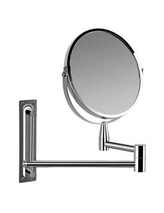 Orbegozo ESP 4000 Espejo Cosmetico Extensible - Double face Avec Aumento X5 - Acabado Cromado - Support de Pared Incluido - Ø 17