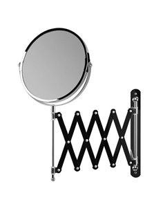 Orbegozo ESP 6000 Espejo Cosmetico de Pared - Double face Avec Aumento X5 - Extensible et Regulable - Acabado Cromado Elegante -
