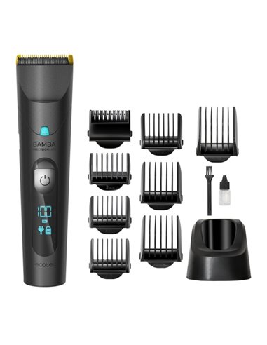Cecotec Precisioncare Wet and Dry Cortapelos - Autonomie jusqu'à 120min - IPX6 - Peines Assortis - Écran LED - Batterie de Litio