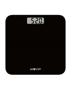 Muvip Bascula Digital de Baño - Capacité 180Kg - Sensores Haute Precision - Couleur Noir