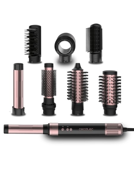 Cecotec Bamba CeramicCare AirGlam Cepillo Electrico Alisador - 1400W - Funcion Séchage et Alisado - Accesorio Pour Rizos et Onda