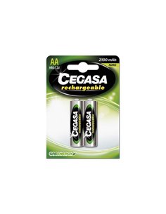 Cegasa Rechargeable Pack de 2 Pilas Recargables AA HR6 2100mAh