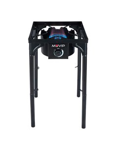 Muvip MV0633 Fogon de Gas Haute Potencia - Quemador de Hierro Fundido - Potencia 4,6kW - Estructura Reforzada - Llave de Regulac