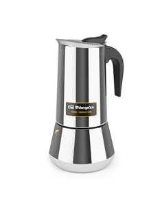Orbegozo KFI 1260 Cafetera Italiana de Acier Inoxydable - Capacité Pour 12 Tazas - Mango Ergonomique - Compatible Avec Estufas d