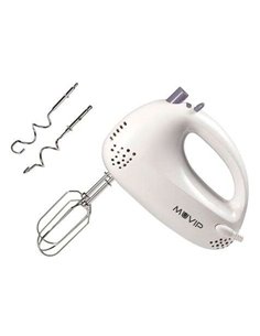 Muvip Batidora Amasadora de Mano Pour Reposteria 200W - 5 Velocidades - 2 Conjuntos de Varillas - Boton Turbo