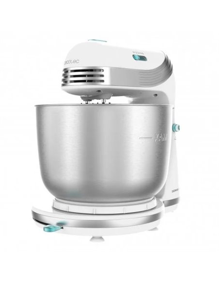 Cecotec Cecomixer Easy White Batidora Amasadora 250W - Bol de Acier Inoxydable de 3,5L - Movimiento Planetario - 6 Velocidades