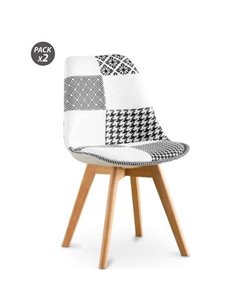 Muvip Pack 2 Sillas Design D400 - Tela Patchwork