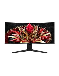 TCL 34R83Q Monitor 34" Curvo MiniLED 21:9 - Ultra WQHD - 170Hz - Respuesta 1ms - Luz Ambiental - Vesa 100x100 - Couleur Blanc