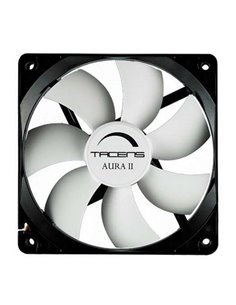 Tacens Aura II Ventilateur 80mm - Carcasa Negra, Aspas Blancas - Vitesse Max. 1500rpm