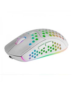 Mars Gaming MMW3 Souris Inalambrico Ultraligero - Iluminacion RGB Flow - Sensor Optico 3200 DPI - Switches Mecanicos HUANO - Bat