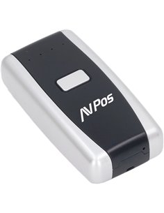 AVPos Lector de Codigos Portable BT01 - Codigos 1D, 2D et QR - Bluetooth - 1000mAh - Couleur Noir
