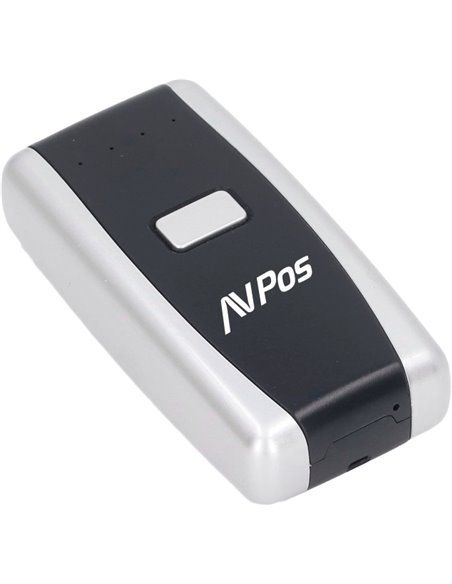 AVPos Lector de Codigos Portable BT01 - Codigos 1D, 2D et QR - Bluetooth - 1000mAh - Couleur Noir