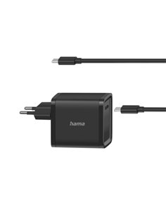 Hama Essential Alimentation Universal Pour Portable - Potencia 45W - Voltaje 5-20V - Câble 2m - Power Delivery - Couleur Noir