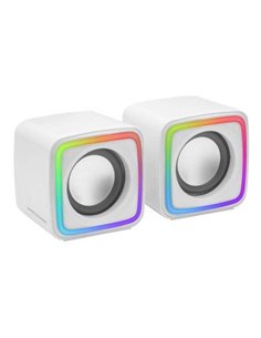 Mars Gaming MSCUBE Altavoces 8W - Iluminacion RGB - Sonido DSP - USB, Entrée Jack 3.5mm - Compactos et Ligeros