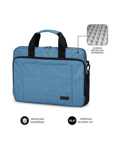 Subblim Maletin Pour Portatiles de Jusqu'à 15.6 Pulgadas - Protection Air Padding - Résistant Polyester Oxford - Déperlant de Li