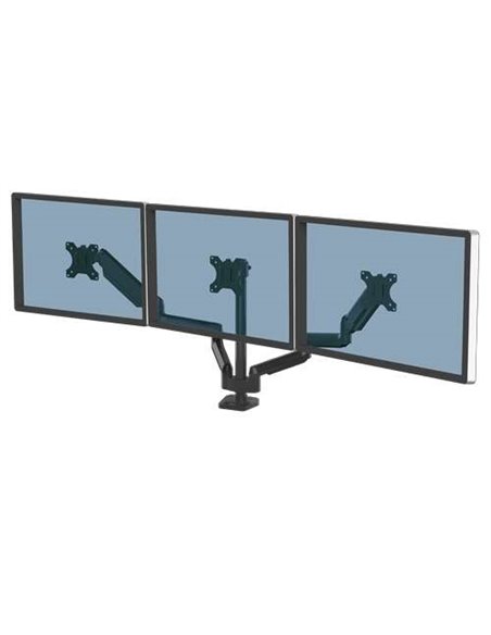 Fellowes Platinum Series Brazo Pour Monitor Triple - Jusqu'à 27" et 7kg - 2 Puertos USB - Réglable Avec Muelle de Gas - Système 