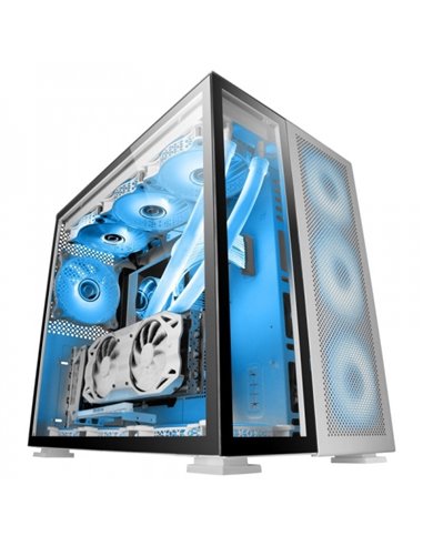 Mars Gaming MC-NOVA Boîte Gaming - Aluminium Aeroespacial - Double Cristal Templado - Support 12 Ventiladores - Estructura Modul