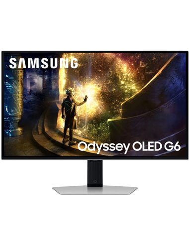 Samsung Odyssey G6 Monitor 27" OLED QHD 240Hz FreeSync et G-SYNC - Respuesta 1ms - Réglable en Altura e Inclinable - Angulo de V