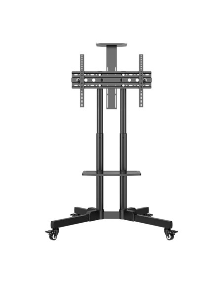 Unykach Support de Suelo Avec Ruedas Pour Pantallas 32"-75" - Bloqueo de Ruedas - Dos Bandejas - Peso Max 45Kg - VESA 600X400mm 