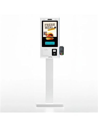 AVPos Kiosko Autoservicio Suelo FK27 - 27 Pulgadas Tactil - I5 10th - 8GB Memoria - SSD 256GB - Scanner 2D - Imprimante Termica 
