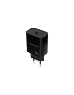 Nanocable Cargador de Pared USB-C/PD 20W - Couleur Noir