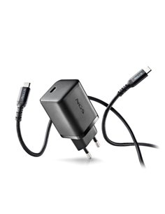 NGS Bud45W-C Cargador GaN Universal de Pared 45W Ultrarapido - USB-C PD & PPS - Câble USB-C 1.5m - Couleur Noir