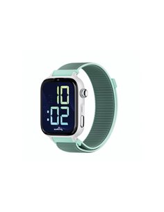 Savefamily Reloj Intelligente Smartwatch Infantil SaveWatch Plus 2 - Écran Amoled - Carcasa Blanca - Correa Tela Ocean