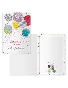 Dohe Pack de 6 Tarjetas de Felicitacion de Graduacion - 11.5x17cm - Impression à Todo Couleur - Estampaciones Avec Pelicula de C