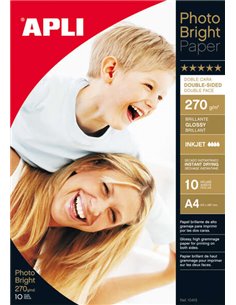 Apli Papier Fotografico Photobright Double face A4 270g 10 Feuilles