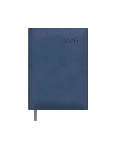 Dohe Lausana Agenda Annuel - Jour par page - Cubierta en Polipiel - Sabado et Domingo misma Pagina - Taille 14x20cm - Couleur Bl