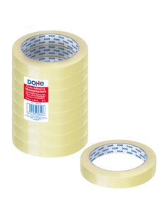 Dohe Pack de 8 Cintas Adhesivas Transparent de Polipropileno 19mm x 66m